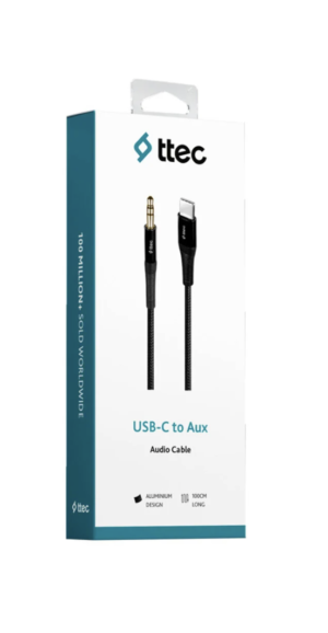 Ttec Aux - USB-C Ses Kablosu 100 cm Siyah 2AK03S