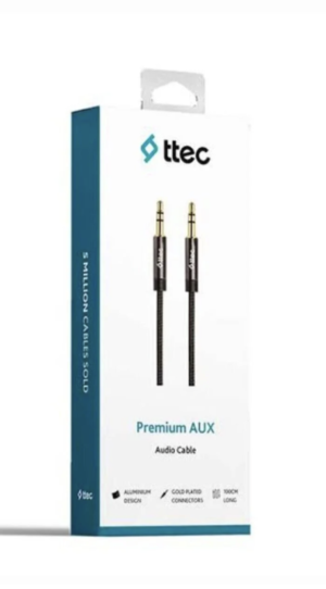 Ttec 2AK01 Stereo Premium Aux Ses Kablosu 3.5 mm 1 m - Siyah